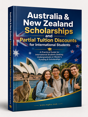 Cover of Australia & New Zealand Scholarships and Partial Tuition Discounts for International Students.